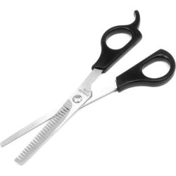 Unique Bargains 6.6' Stainless Steel Thinning Scissors Shear Barbers Salon Hairdresser Hair Cutting Black Silver Tone