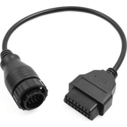 DC 12V 14 to 16 Pin OBD2 Car Diagnostic Connector Adapter Extension Cable Tool for Benz