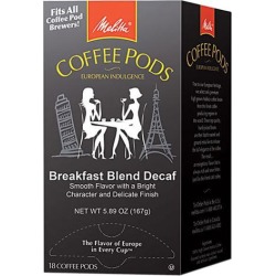 buy  Melitta 75413 Coffee Pods, Breakfast Blend Decaf, 18 PodsBox cheap online