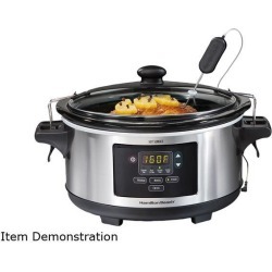 Hamilton Beach 33963 Set & Forget 6 Quart Programmable Slow Cooker