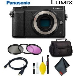 Panasonic Lumix DMC-GX85 Mirrorless Micro Four Thirds Digital Camera (Body Only) (Black) Basic Bundle