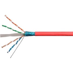 Monoprice Cat6A Ethernet Bulk Cable - Network Internet Cord - Solid, 550Mhz, FTP, CMR, Riser Rated, Pure Bare Copper Wire, 10G, 23AWG, No Logo.