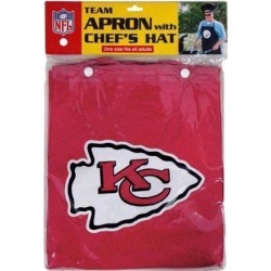 NFL Team Logo Kitchen Home Outdoor Kansas City Chiefs Apron and Chef Hat