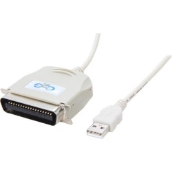 C2G 16898 USB to Centronics 36 (C36) Parallel Printer Adapter Cable, Beige (6 Feet, 1.82 Meters)