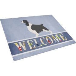 English Springer Spaniel Welcome Glass Cutting Board Large BB8273LCB