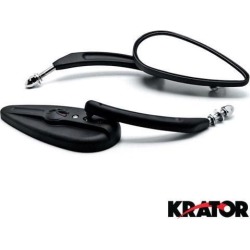 Black Skeleton Skull Motorcycle Mirrors Universal For Yamaha V-Star Vstar 950 1100 1300 Classic Tourer