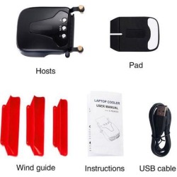 Laptop Cooling Pad with Temperature Display Slim Portable Laptop Cooler Pad Rapid Cooling 13 Adjustable Wind Speed USB Powered [Supercar-inspired