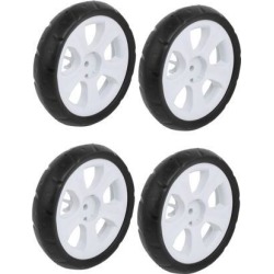 155mm Diameter Plastic Single Wheel Stroller Pulley Rolling Roller 4pcs