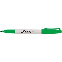 Sharpie 30004 Permanent Marker, Fine Point, Green, Dozen