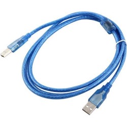 Unique Bargains 4.9ft 1.5M USB 2.0 Type A Male to Male Transfer Extension Cable Cord Blue