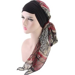 Women Cancer Hat Chemo Inner Cap Hair Loss Head Scarf Turban Wrap Multicolor