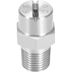 Flat Fan Spray Tip - 1/8BSPT Male Thread 304 Stainless Steel Nozzle - 65 Degree 2.8mm Orifice Diameter