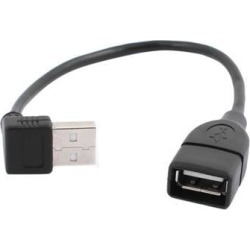 USB 2.0 UP Angle 90 Degree A Male to A Female Extension Cable Cord 20cm Length
