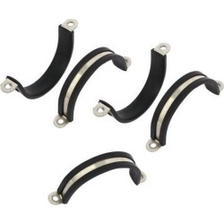 55mm EPDM Rubber Lined 304 Stainless Steel Clip Wire Fuel Hose Pipe Clamps 5pcs