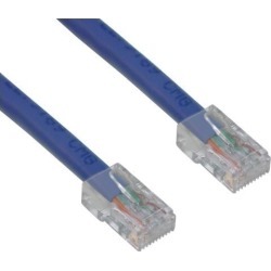 Cable Wholesale CAT5E Ethernet Patch Cable UTP Bootless 350MHz 50 foot - Blue