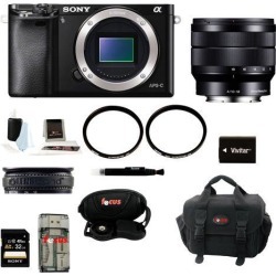 Sony a6000: Alpha A6000 Mirrorless Digital Camera (Body) with 10-18mm Lens and 32GB Deluxe Accessory Kit