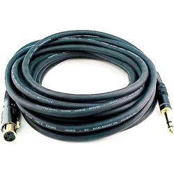 Monoprice 25ft Premier Series XLR Female to 1/4in TRS Male Cable, 16AWG (Gold Plated)