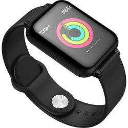 IP67 Waterproof Smartwatch Heart Rate Monitor Multiple Sport Model Fitness Tracker black