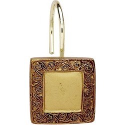 Carnation Home Fashions Indoor Lakewood Resin Shower Curtain Hooks in Gold