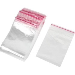 Unique Bargains 100 x Supermarket Rectangle Clear Storage Zipper Closure Seal Bag