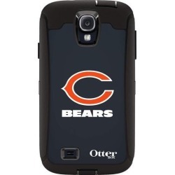 OtterBox Defender Case for Samsung GALAXY S4 - Retail Packaging - NFL Bears (Black Chicago Bears NFL Logo)