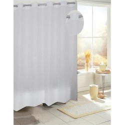 Carnation Home Fashions Living Room Decorative EZ-ON PEVA Shower Curtain in Frosty Clear