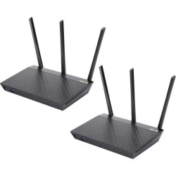 ASUS AiMesh AC1750 Whole Home Wi-Fi System, Dual-band 3x3 802.11ac Wi-Fi Technology and AiProtection Powered by Trend Micro (RT-AC66U B1 2 Pack)