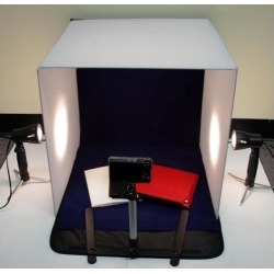 20' 50cm Photo Studio Table Top Lighting Kit With Cube Tent Soft Box 4 Backdrops