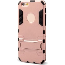 Bracket Stand Design Dual Layer Protective Phone Case Rose Gold for iPhone 6S