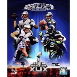 Posterazzi PFSAARQ24201 Super Bowl Xlix Seattle Seahawks Vs. New England Patriots Match Up Composite Sports Photo - 8 x 10 in.