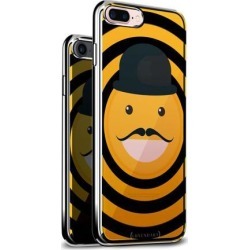 LUXENDARY EMOJI WITH HAT AND MUSTACHE DESIGN CHROME SERIES CASE FOR IPHONE 6/6S PLUS