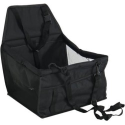 Car Booster Seat Portable Dog Carrier Storage Folding Holder Pocket Seat Protector for Dog Cat Pet Black