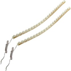 Unique Bargains Car Auto Yellow Color 24 LED 24cm Flexible Light Strip 2 Pcs