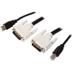 C2G/Cables To Go 14178 10 ft. 2-IN-1 DVI M/M USB A/B KVM Cable