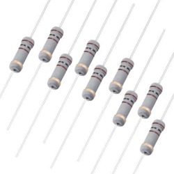 1W 100 Ohm Carbon Film Resistor 5% Tolerance 4 Color Bands Fixed Resistor 100Pcs