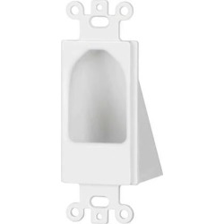 Monoprice Reverse Nose Decora Plate - White Easily Holds Up To 6 Cables