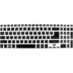 Unique Bargains Laptop Dustproof Protector Film Keyboard Skin Cover Black Clear for Acer V5-571