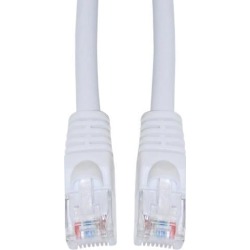 Cable Wholesale Cat5e Ethernet Patch Cable Snag-less/Molded Boot 14 foot - White