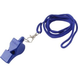 Basketball Match Lobster Closure Lanyard Referee Whistle Blue w Neck String