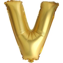 buy  Letter V Gold Big Foil Balloon Inflated Ball Wedding Party Supplies 40 Inch cheap online