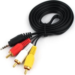 3.5mm Jack to 3 RCA Adapter Audio Stereo Extension Cable 4.9Ft 1.5M Length