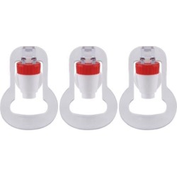 Red Water Cooler Faucet Plastic Water Dispenser Clean Spigot Fits Adaptor Hot Cold Water Faucet Tap Replacements 3pcs