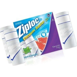 Ziploc ZL38X20PK3 Vacuum Seal Roll 38-Inch x 20-Feet White
