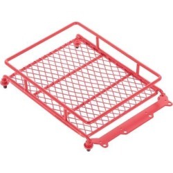 Metal Cargo Carrier Roof Luggage Rack Basket for RC 1/10 Model Car Red