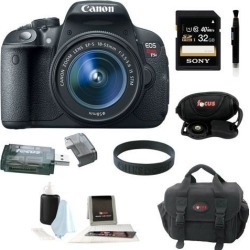 Canon T5i: EOS Rebel T5i 18.0 MP CMOS Digital Camera with EF-S 18-55mm f/3.5-5.6 IS STM Zoom Lens + 7pc Bundle 32GB Best Camera Kit