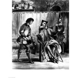 Posterazzi BALXIR60204LARGE Mephistopheles & The Pupil From Goethes Faust Poster Print by Eugene Delacroix - 24 x 36 in. - Large