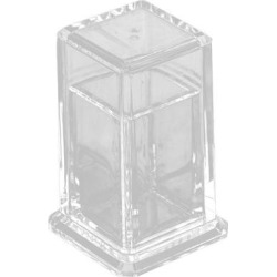 Restaurant Hotel Family Plastic Cuboid Design Toothpick Storage Holder Clear
