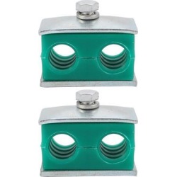 2pcs Twin Series Light Pipe Clamp Assembly Polypropylene Fit 16mm Tube Dia
