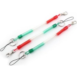 Spring Key Ring Key Chain Mobile Phone Rope Lobster Clasp Buckle 3 Pcs