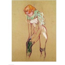 Posterazzi BALXIR157903LARGE Woman Pulling Up Her Stocking 1894 Poster Print by Henri De Toulouse-Lautrec - 24 x 36 in. - Large